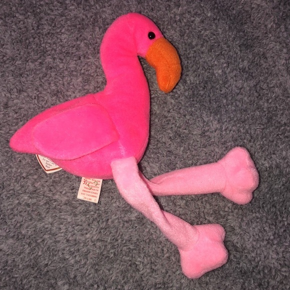 3 PACK: “Pinky The Flamingo” Collectible Beanie Babies - Picture 15 of 16